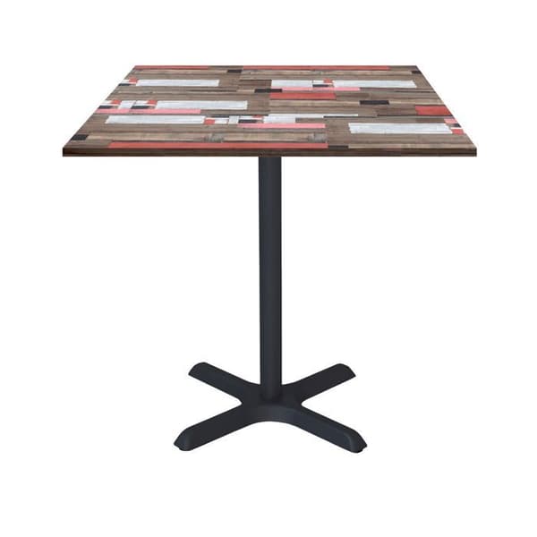 Bord 70 x 70 cm - Dina trämodell rödfärgat trä