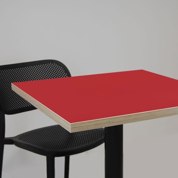 Högt bord 60 x 60 cm - Bazila modell röda träkanter