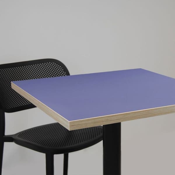 Högt bord 60 x 60 cm - Bazila modell blå not träkanter