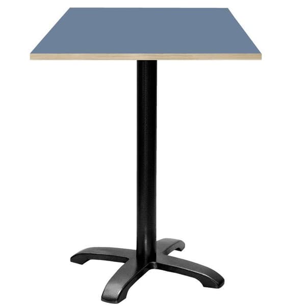 Högt bord 60 x 60 cm - Bazila modell blå not träkanter