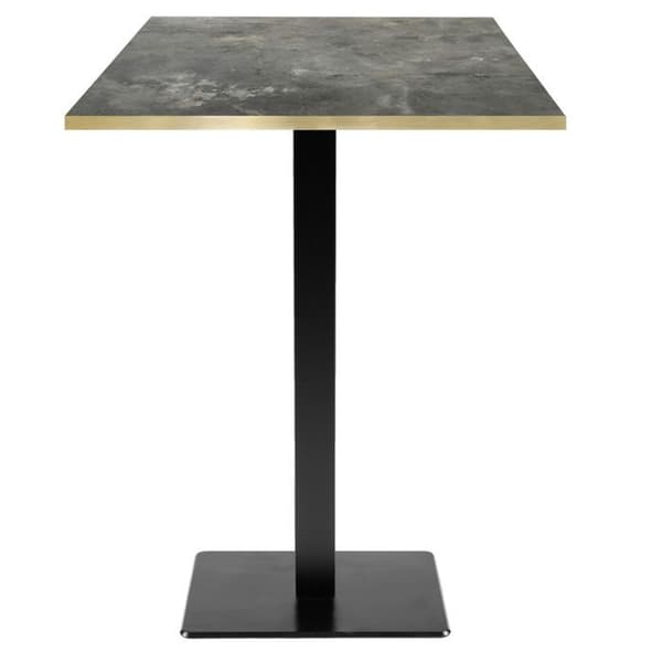 Hög stång 60 x 60 cm - Milan modell metallisk sten med mässingskanter