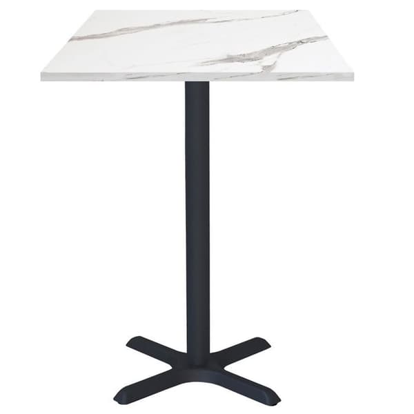 Ståbord 60 x 60 cm - Dina vit marmor modell