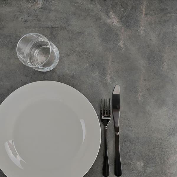 Bord 70 x 70 cm - Milan metallisk sten modell