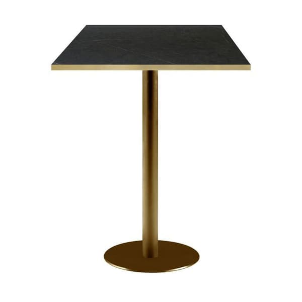Barbord 60 x 60 cm Rome bistro svart sten