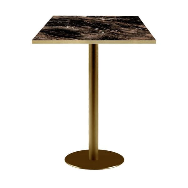Högt bord 60 x 60 cm Rom bistro blank ådrad marmor