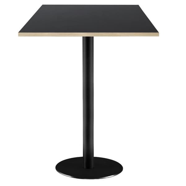Högt bord 60 x 60 cm - svart Rommodell med träkanter