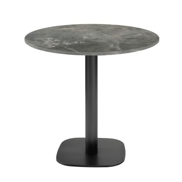 Runt bord Ø 70 cm - Rund metallisk stenmodell