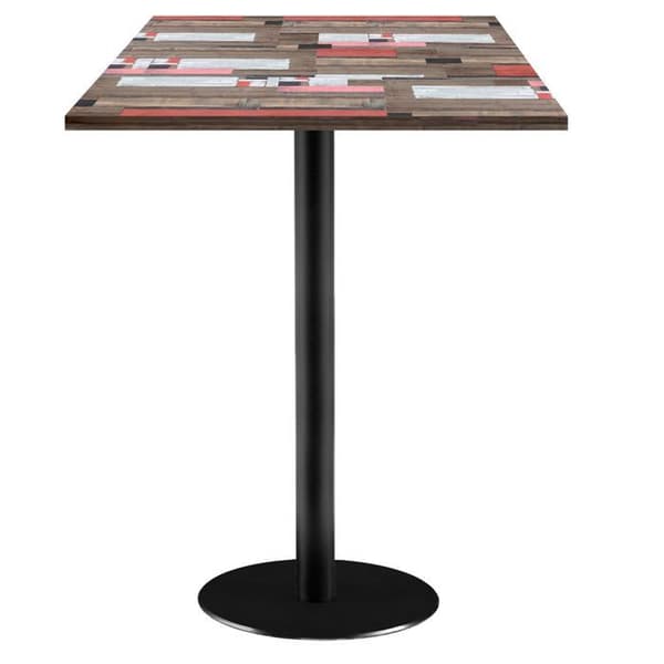 Ståbord 60 x 60 cm - Rom modell rödfärgat trä