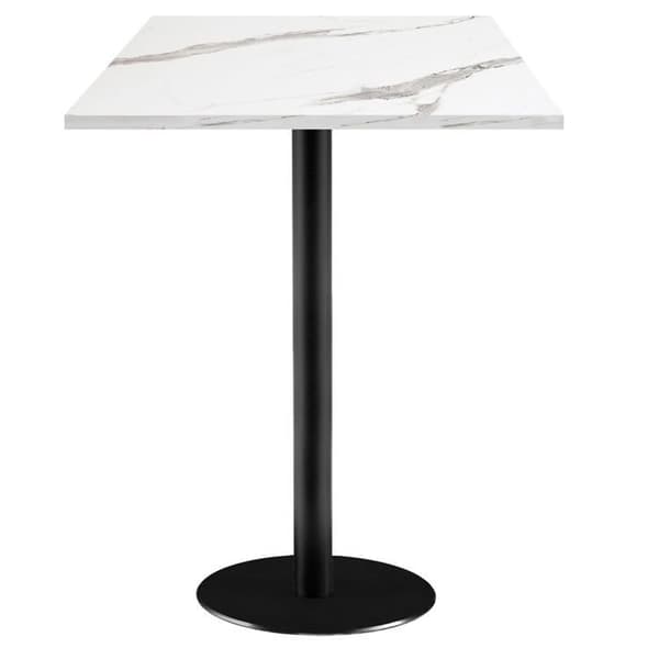 Ståbord 60 x 60 cm - Rom vit marmor modell