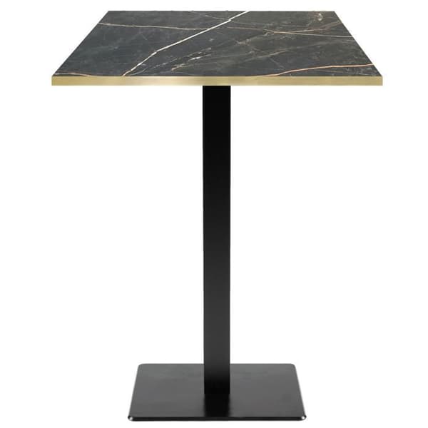 Högt bord 60 x 60 cm - Milan modell samas marmor med mässingskanter