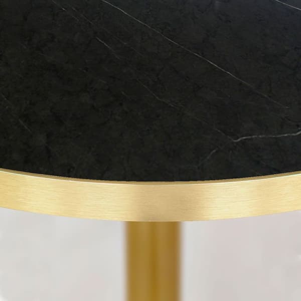 Rund hög stång Ø 60 cm Rom bistro svart sten