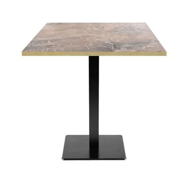 Bord 70 x 70 cm - Milano modell grekisk marmor med mässingskanter