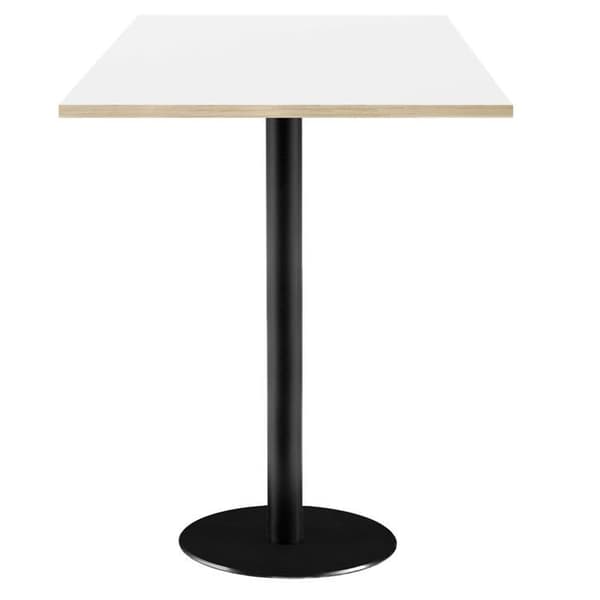 Högt bord 60 x 60 cm - vit Rom modell med träkanter