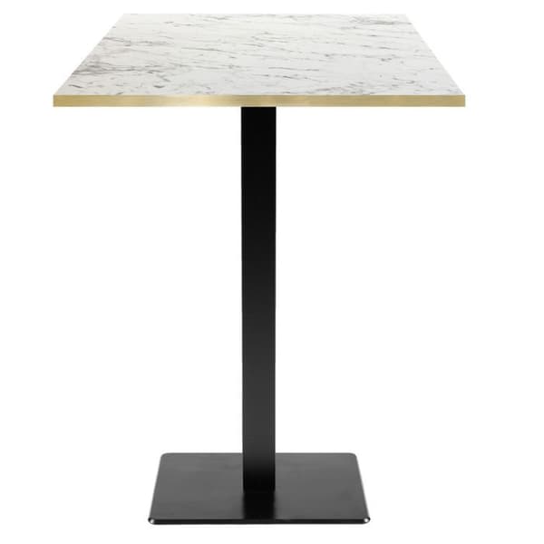 Högt bord 60 x 60 cm - Milan modell calacatta marmor med mässingskanter