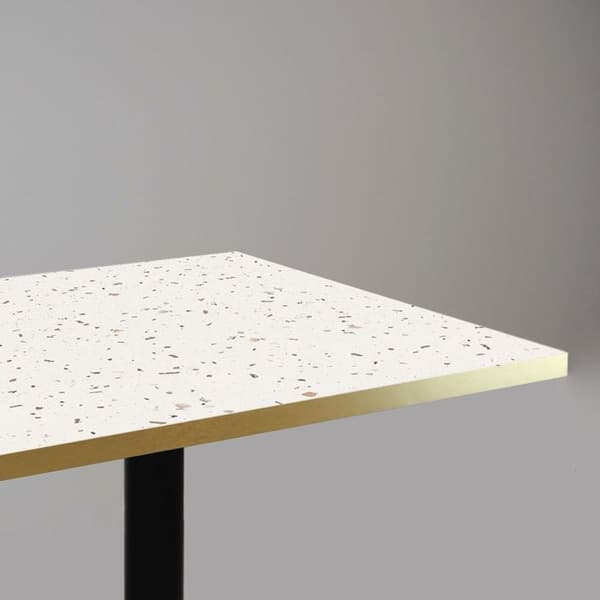 Runt bord Ø 70 cm - Runt terrazzo cassata modell med mässingskanter