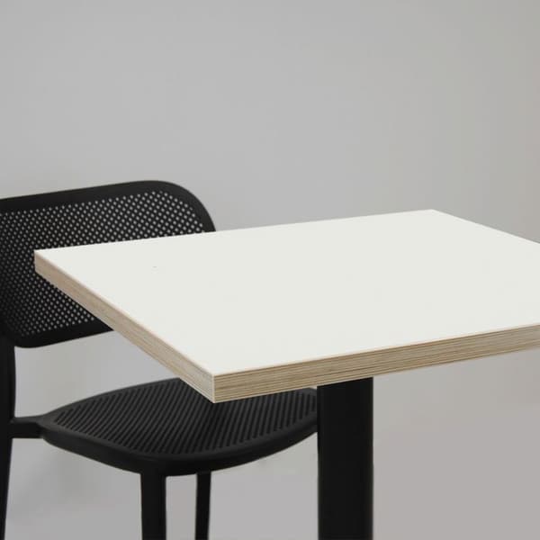 Runt bord Ø 120 cm - vit Rom modell med träkanter