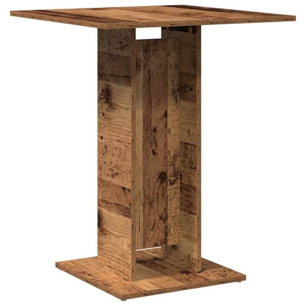 vidaXL Bistrobord åldrat trä 60x60x75 cm konstruerat trä