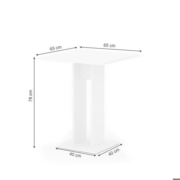Matsalsbord Repose, 65x65cm, Vit, , Vicco