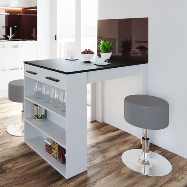 Vicco Repose barbordsset, antracit, 67 x 100 cm med 2 barstolar