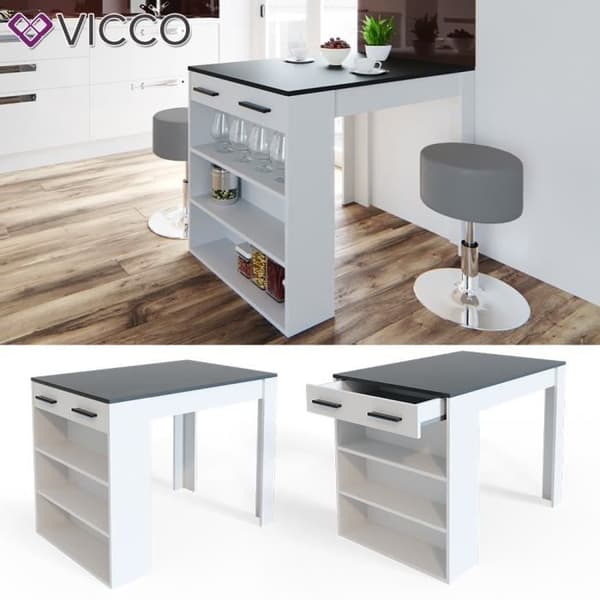 Vicco Repose barbord, högt barbord, loungebord, bord, köksbord, hylla