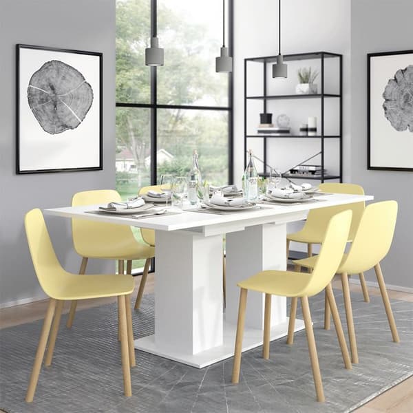 Vicco Dix Matbord, Vit, 140 x 90 cm