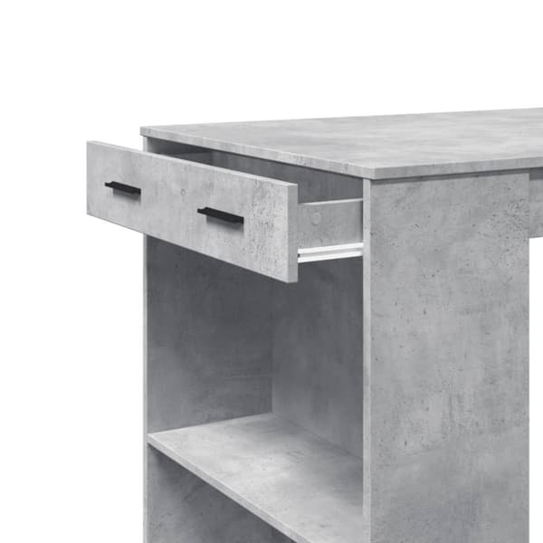 vidaXL Baaripöytä betoninharmaa 102x70x103,5 cm tekninen puu