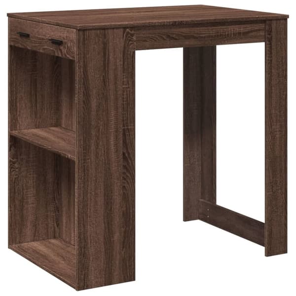 vidaXL barbord 102x70x103,5 cm konstrueret træ brun egetræsfarve