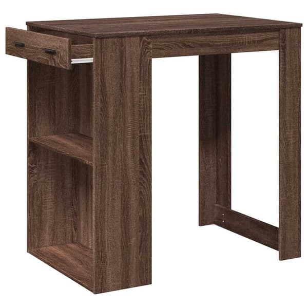 vidaXL barbord 102x70x103,5 cm konstrueret træ brun egetræsfarve