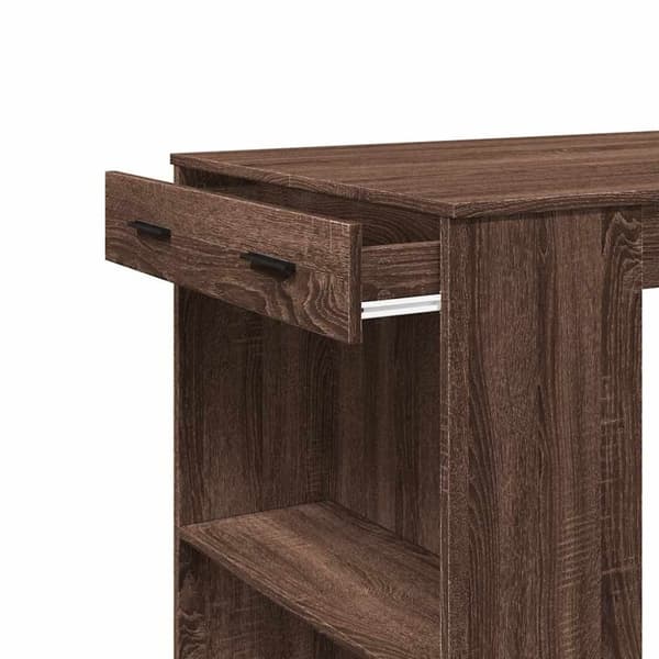 vidaXL barbord 102x70x103,5 cm konstrueret træ brun egetræsfarve