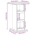 Miniatyrbilde 10 av 11: vidaXL Barbord med oppbevaring artisan eik 60x60x102 cm konstruert tre