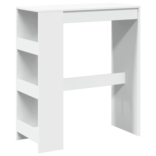 vidaXL Barbord med stativer hvit 90x40x103,5 cm konstruert tre