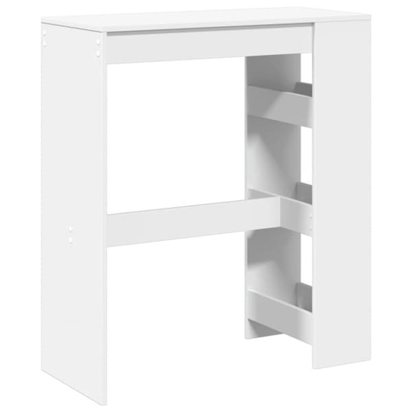 vidaXL Barbord med stativer hvit 90x40x103,5 cm konstruert tre