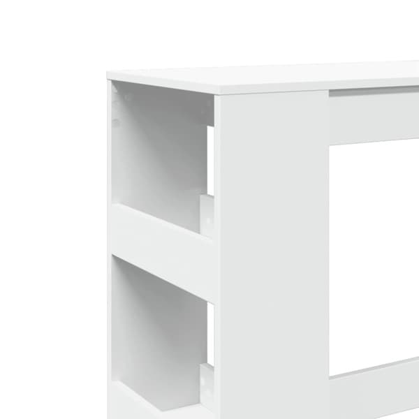 vidaXL Barbord med stativer hvit 90x40x103,5 cm konstruert tre