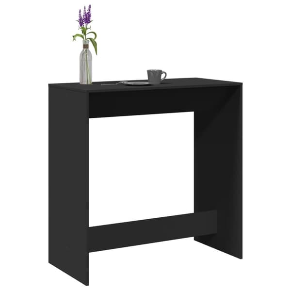 vidaXL Baaripöytä musta 102x50x103,5 cm tekninen puu