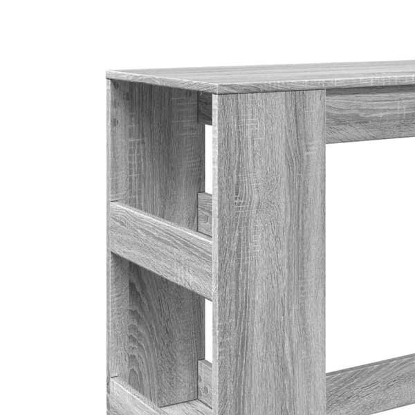 vidaXL Barbord med stativer grå sonoma 90x40x103,5 cm konstruert tre
