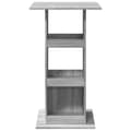 Miniatyrbilde 5 av 11: vidaXL Barbord med oppbevaring grå sonoma 60x60x102 cm konstruert tre