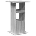 Miniatyrbilde 7 av 11: vidaXL Barbord med oppbevaring grå sonoma 60x60x102 cm konstruert tre
