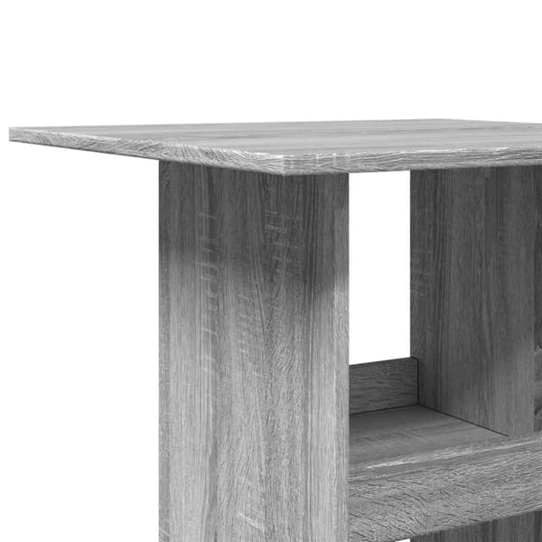 vidaXL Barbord med oppbevaring grå sonoma 60x60x102 cm konstruert tre