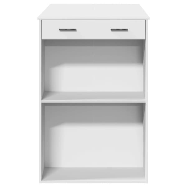 vidaXL Barbord hvit 102x70x103,5 cm konstruert tre