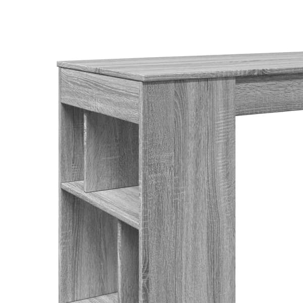 vidaXL Barbord med ställ grå sonoma-ek 102x50x103,5 cm konstruerat trä