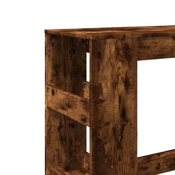 vidaXL Barbord med stativer røkt eik 90x40x103,5 cm konstruert tre
