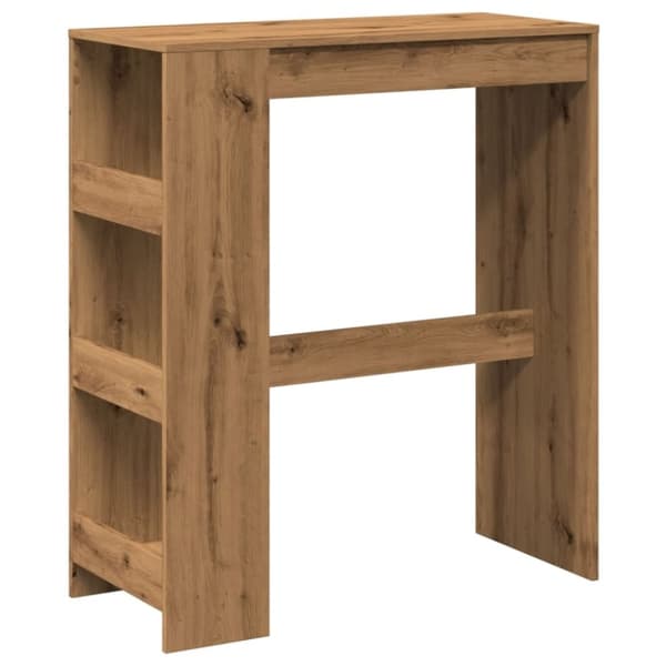 vidaXL Barbord med stativer artisan eik 90x40x103,5 cm konstruert tre