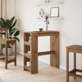 Miniatyrbilde 4 av 11: vidaXL Barbord med stativer artisan eik 90x40x103,5 cm konstruert tre