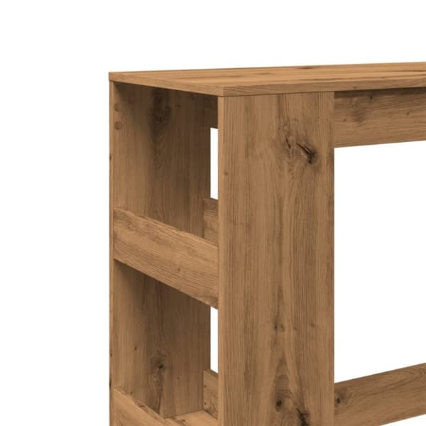 vidaXL Barbord med stativer artisan eik 90x40x103,5 cm konstruert tre