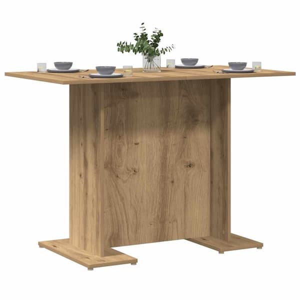 vidaXL Matbord artisan ek 110x60x75 cm konstruerat trä
