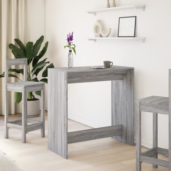 vidaXL Baaripöytä harmaa Sonoma 102x50x103,5 cm tekninen puu