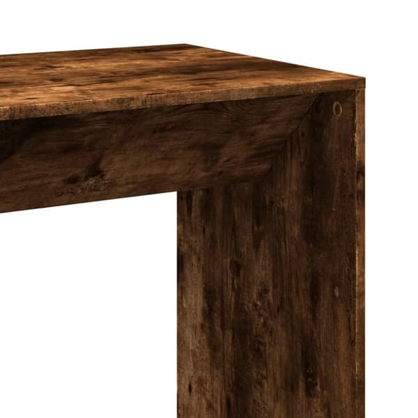 vidaXL barbord 102x50x103,5 cm konstrueret træ røget egetræsfarve