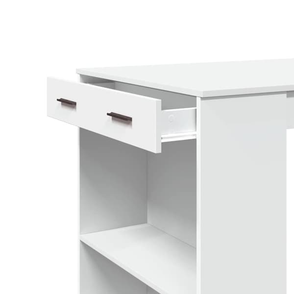 vidaXL barbord 102x70x103,5 cm konstrueret træ hvid
