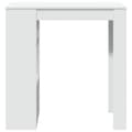 Miniatyrbilde 5 av 11: vidaXL Barbord med stativer hvit 102x50x103,5 cm konstruert tre