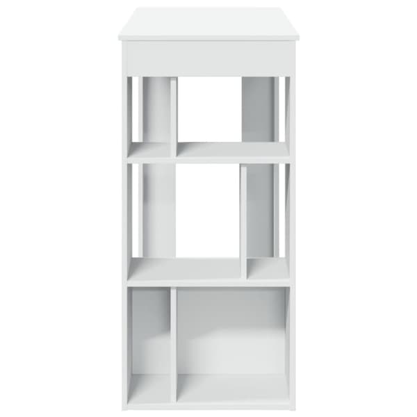 vidaXL Barbord med stativer hvit 102x50x103,5 cm konstruert tre
